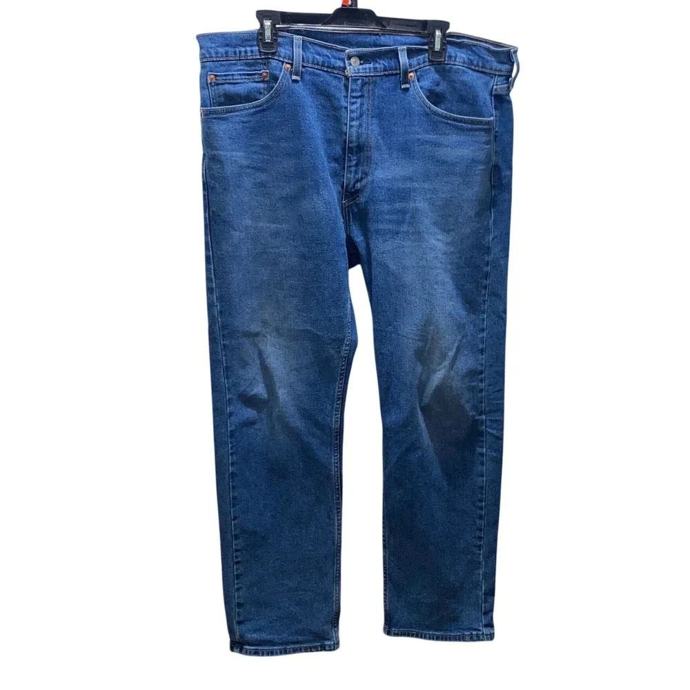 Levis 505 Regular Fit Jeans Mens 38x30 Medium Wash Blue Straight Leg WaterLess
